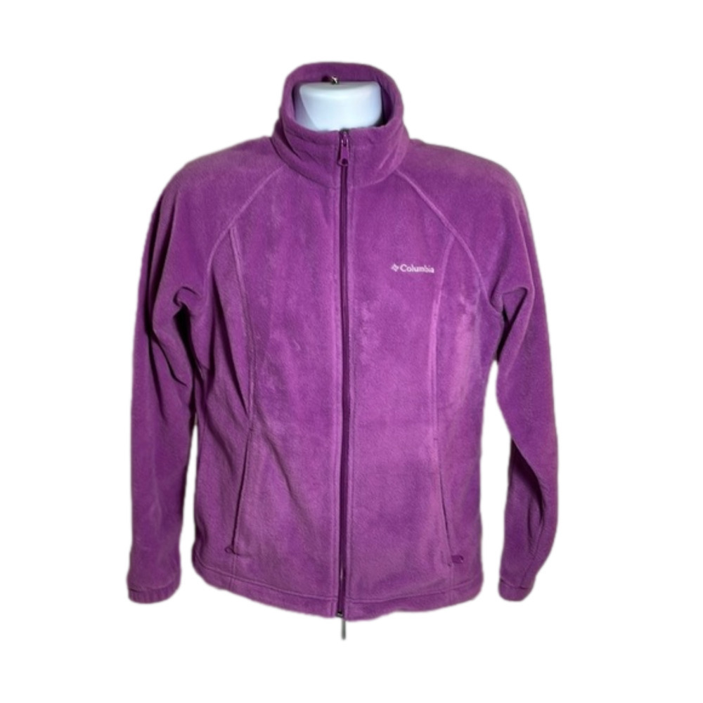 COLUMBIA pink zip up jacket,size medium, in good condition